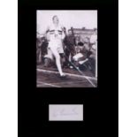 Four Minute Mile. Signature of Roger Bannister, completing the first sub-four minute mile race.