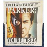 Stan Lee signed Marvel newspaper. Awesome edition of The Daily Bugle - the fictional newspaper in