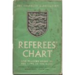 Referees Chart booklet 1959 signed inside by Dennis Violet, Ray Wood, Bobby Charlton. Not in great