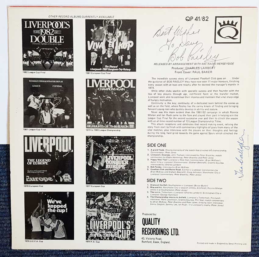 Liverpool legends signed record. LP of Liverpool's 13th Title Win - The Story of Liverpool FC's - Image 2 of 2