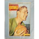 Bert Trautmann autographed magazine cover. Vintage magazine cover from Charles Buchan's Football