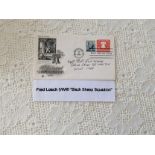 Capt Fred Losch Signed 16 cents Embossed Stamped Envelope FDC dated 16 June 1969. Black Sheep