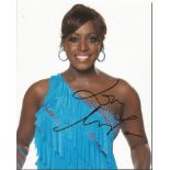 Mica Paris signed 10 x 8 inch colour photo of the music star. Nice image in attractive blue