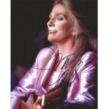 Judy Collins signed 10 x 8 inch colour photo of the Music Star, nice image playing guitar on