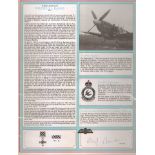 Flight Lieutenant Wilfred J. Banks DFC Signature on Canadian Fighter Ace profile.  Flight Lieutenant