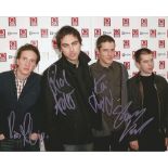 Hard-fi signed 10 x 8 inch colour photo of the band signed by all four. Richard Archer, Steve