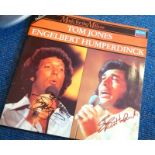 Tom Jones and Engelbert Humperdinck autographed record. Double LP of Music for the Millions with