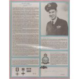 Squadron Leader David Shannon DSO* DFC* RAF Bomber Command profile.  Signature of the other