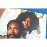 Diana Ross and Marvin Gaye autographed record. LP of Diana and Marvin, record included, released