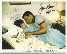 Jim Brown and Diahann Carroll signed 10x8 movie stil from The Split Good condition. All signed items