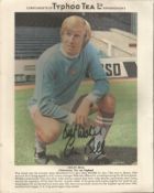 Colin Bell signed promotional piece by Typhoo Tea Ltd Good condition. All signed items come with