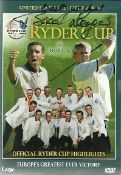 Bernhard Langer autographed 35th Ryder Cup DVD. Autographed on reverse by Darren Clark. Good