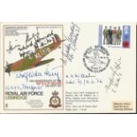 Luftwaffe veterans signed cover. Rare variety of the RAF Uxbridge Battle of Britain cover signed