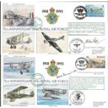 75th Anniversary of the Royal Air Force cover collection. 30 special signed covers from the RAF