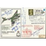 Luftwaffe Nightfigher Aces signed cover. Rare variety of the RAF Leeming cover signed by FOUR high