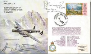 PO Josef Jan Hanus Sqn Battle of Britain and ACM Sir Harry Broadhurst signed Avro Lincoln bomber
