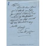 Frankie Vaughan hand written letter Good condition. All items come with a Certificate of