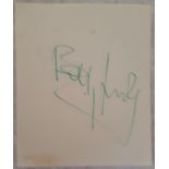 Billy Fury signed autograph album page. Comes from an in person collection of a former Airline