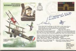 Sgt Gwilym Williams 219 Sqn Battle of Britain signed ACM Collishaw historic aviators cover Good