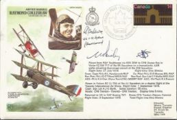 Sgt Raymond Sellers 111Sqn Battle of Britain signed ACM Collishaw historic aviators cover Good