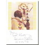 Archbishop Desmond Tutu signed 6 x 4 colour photo with original letter and mailing envelope Good