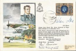 Air Cdre Alan Deere & Sqn Ldr Ben Bennions Battle of Britain aces signed on Deeres Historic Aviators