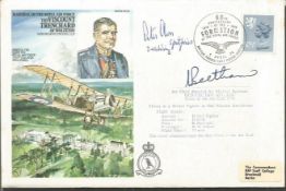 PO Peter Olver 603 Sqn Battle of Britain signed Viscount Trenchard cover. Also signed by ACM Sir M