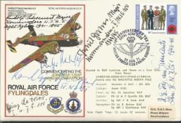 WW2 Luftwaffe Aces multisigned RAF Fylingdales cover from Hans Rossbach cover series no. 31. Signd
