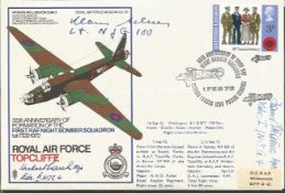 WW2 Luftwaffe Aces multisigned RAF Topcliffe Wellington cover from Hans Rossbach cover series no.