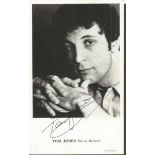 Tom Jones signed 6 x 4 b/w Decca records promotional photo Good condition. All items come with a