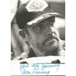 Sean Connery signed 7 x 5 b/w photo some damage to photo but not the autograph, to Jeremy Good