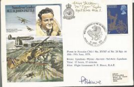 Sgt Clive Hilken 74 Sqn Battle of Britain signed Sqn Ldr Pattle historic aviators cover Good