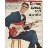 Hank Marvin signed BBC Radio magazine photo to Jim Good condition. All items come with a Certificate