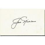 Jack Nicklaus signed 4 x 3 inch white card Good condition. All items come with a Certificate of