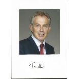 Tony Blair Former British Prime Minister Signed A4 Photo Good condition. All items come with a
