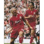Andriy Voronin & Yossi Benayon Signed Liverpool 8X10 Photo Good condition. All items come with a