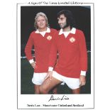 Denis Law Signed 12X16 Manchester United Photo With George Best Good condition. All items come