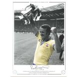 Peter Rodrigues Signed Southampton 1976 Fa Cup Winners Autographed Edition 12X16 Photo Good