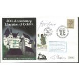 Colditz POWs Capt Green and Lt Cdr Crisp signed cover. 1985 40th Anniversary of the Liberation of