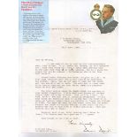 Excellent signature and heart-warmingÜletter.ÜWING COMMANDERÜDENNIS DAVID CBE DFC* AFC RAF 87 Sqn