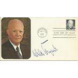 Walter Krupinski autographed cover. 1970 US Eisenhower first day cover autographed by WWII Luftwaffe