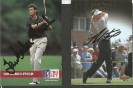 Brad Faxon and Ian Baker-Finch signed trading cards Good condition. All items come with a