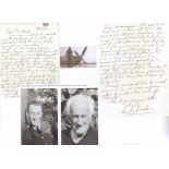 Excellent two-page handwritten letter and signatureÜofÜthe Battle ofÜBritain Hurricane pilot WING