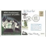 Colditz POWs P Storie-Pugh and Lt Mike Moran signed cover. 1985 40th Anniversary of the Liberation