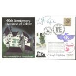 Colditz POWs J Goldfinch and D Walker signed cover. 1985 40th Anniversary of the Liberation of