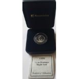 1999 Canada 1/4oz 10 dollar Platinum coin. In Westminster presentation case with certificate. Mint