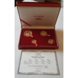 2000 Krugerrand set Gold coins in SA Mint red presentation case. All 22ct 1oz 33.9 gms, 1/2oz 16.966