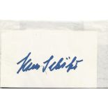 Hans Schafer 1954 West Germany World Cup Winner Signed 3X5 Card Good condition. All items come