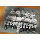 Tottenham Hotspur 1962 Fa Cup Winners 12X16 Team Photo Signed By Peter Baker, Maurice Norman, Ron