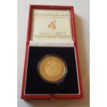 1999 2000 Five Pound Millennium Proof Gold Coin 22 ct 39.94gms in Royal Mint presentation case